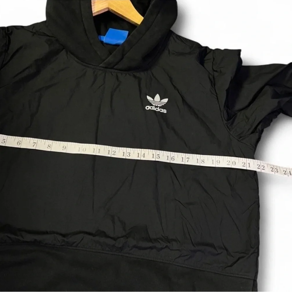 adidas Black Hooded Windbreaker Pullover